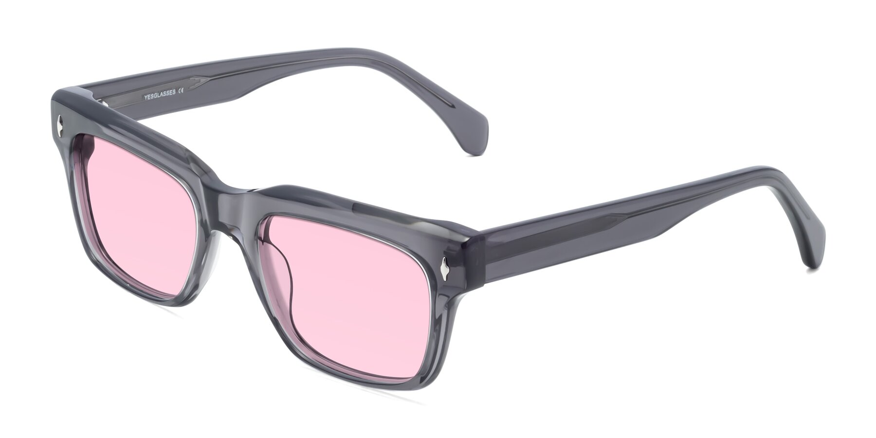 Angle of Forbes in Gray with Light Pink Tinted Lenses