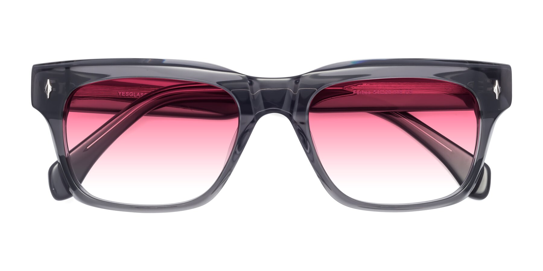 Folded Front of Forbes in Gray with Pink Gradient Lenses