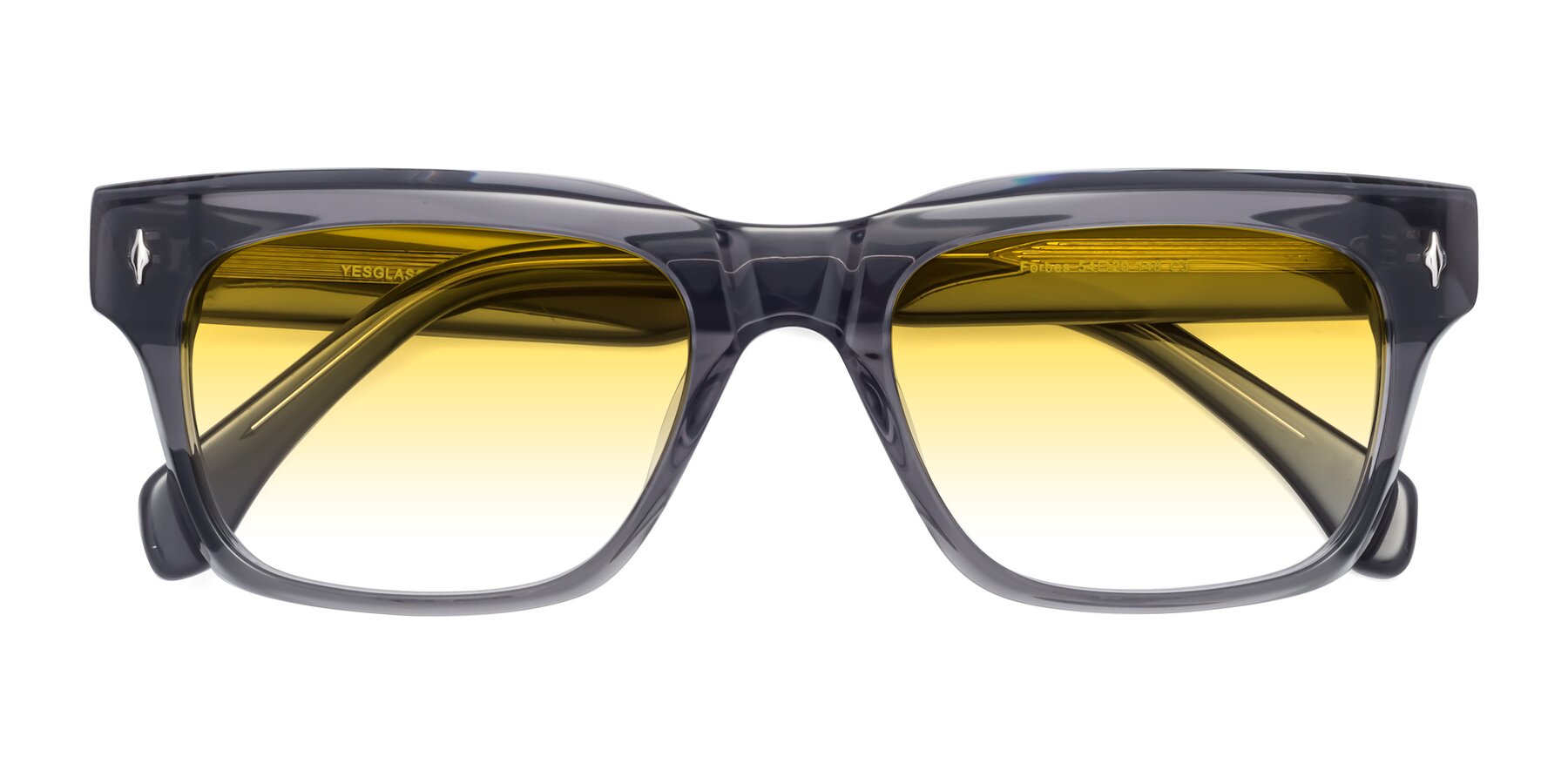 Folded Front of Forbes in Gray with Yellow Gradient Lenses