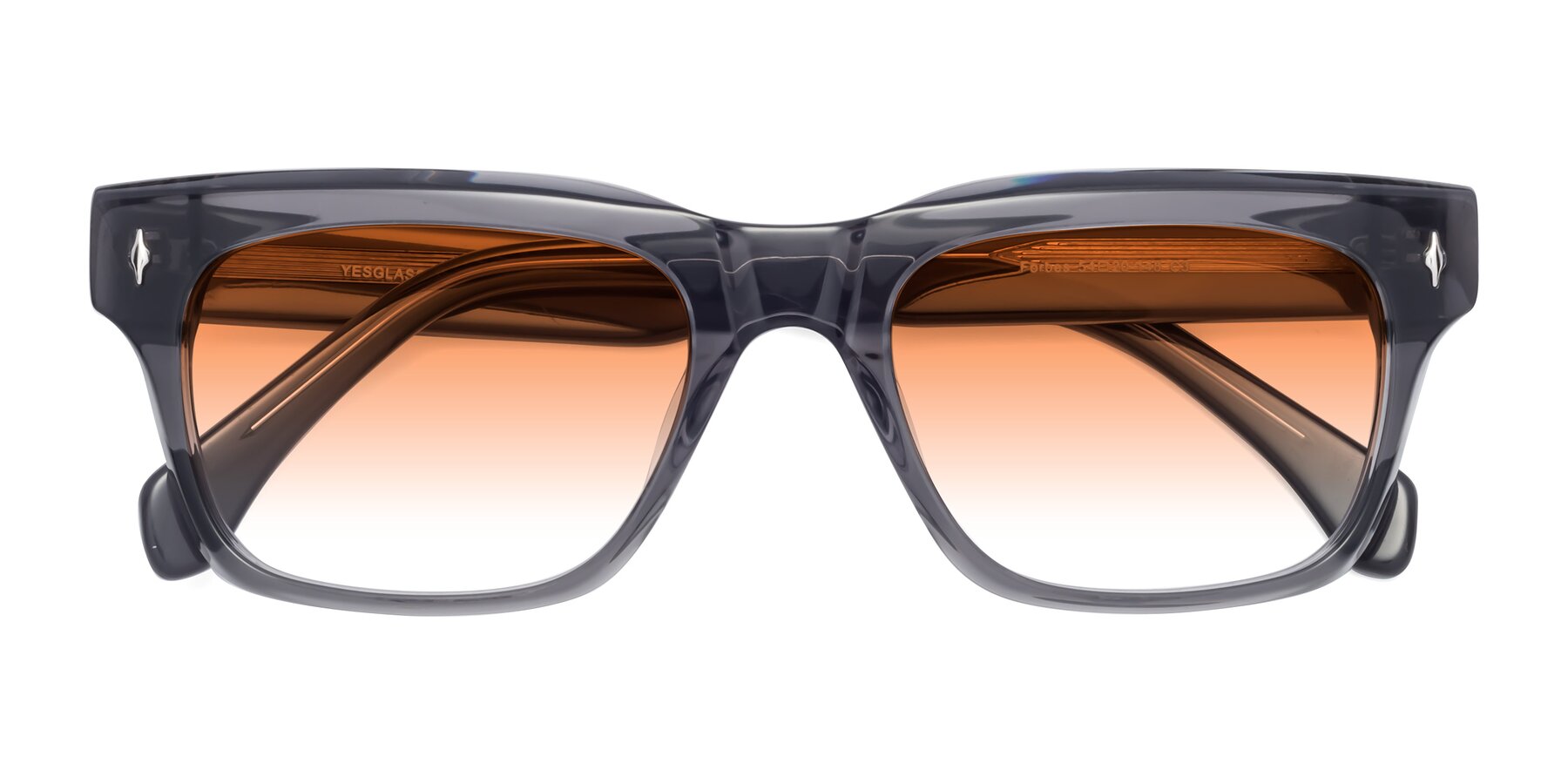 Folded Front of Forbes in Gray with Orange Gradient Lenses