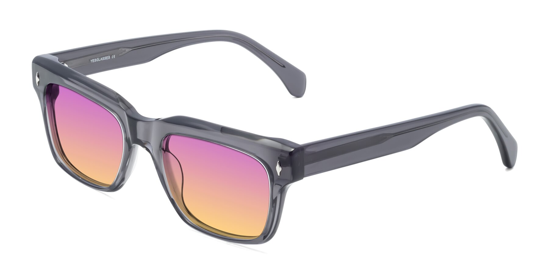 Angle of Forbes in Gray with Purple / Yellow Gradient Lenses