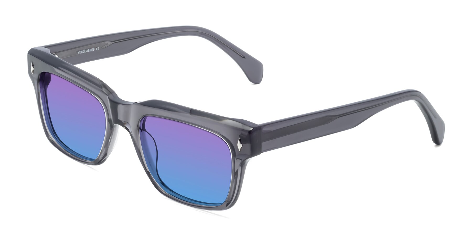 Angle of Forbes in Gray with Purple / Blue Gradient Lenses