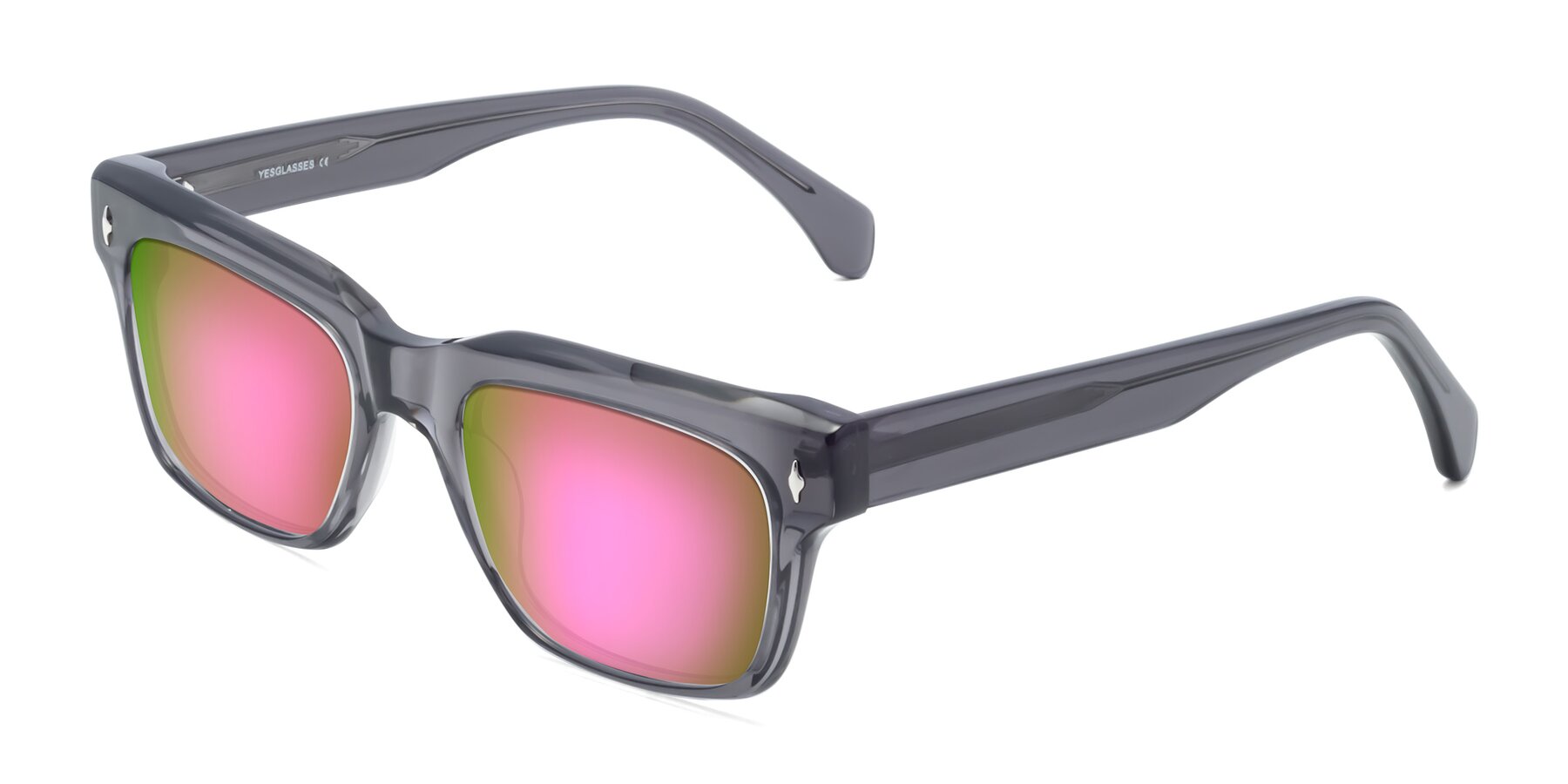 Angle of Forbes in Gray with Pink Mirrored Lenses