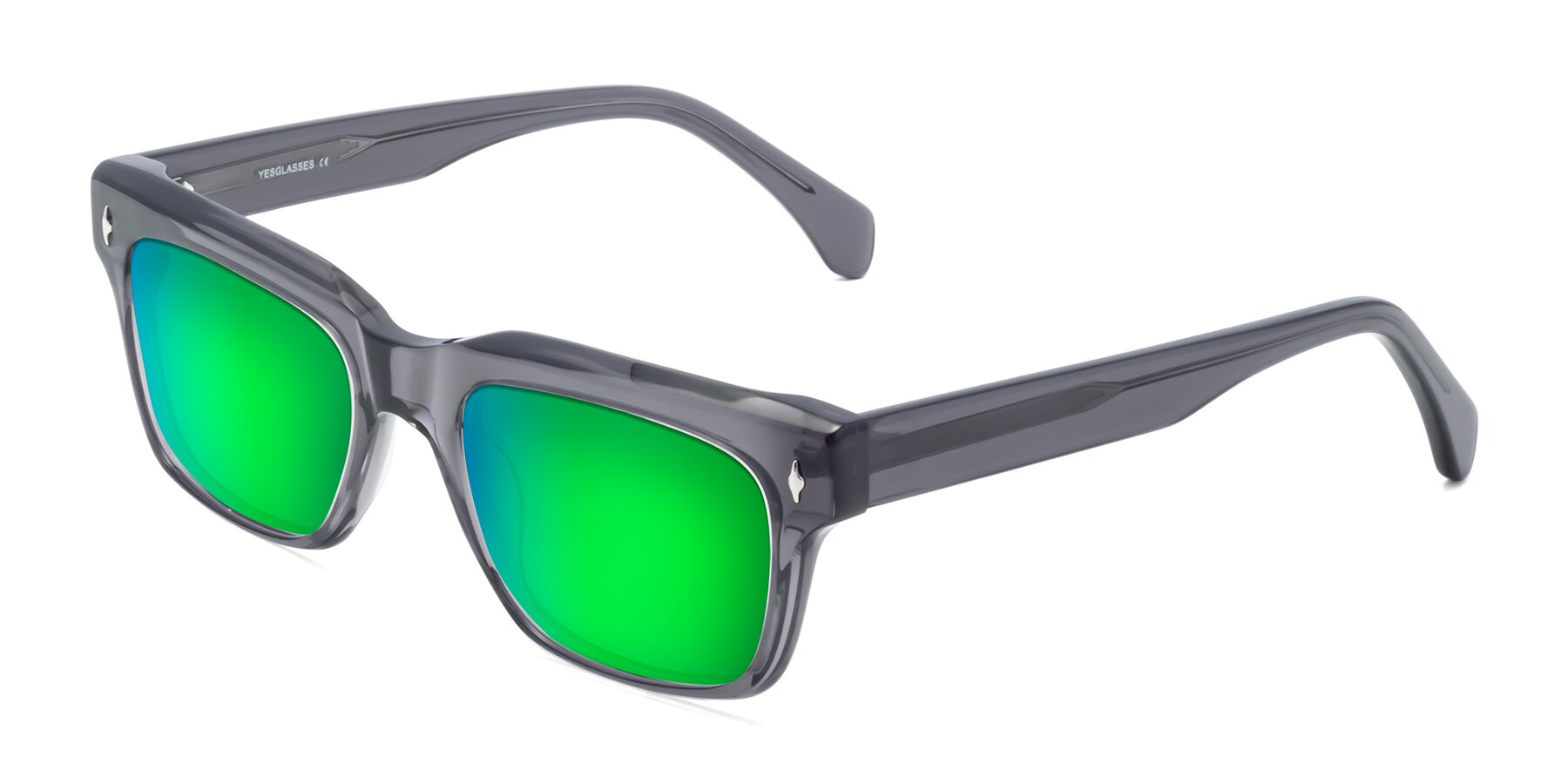 Angle of Forbes in Gray with Green Mirrored Lenses