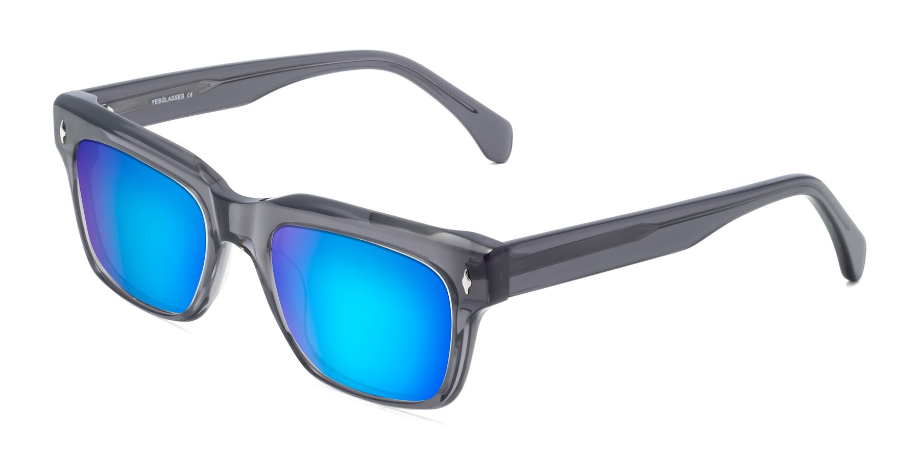 Angle of Forbes in Gray with Blue Mirrored Lenses