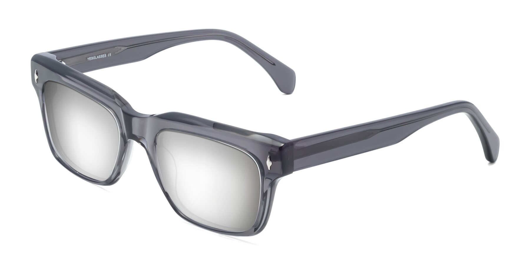 Angle of Forbes in Gray with Silver Mirrored Lenses