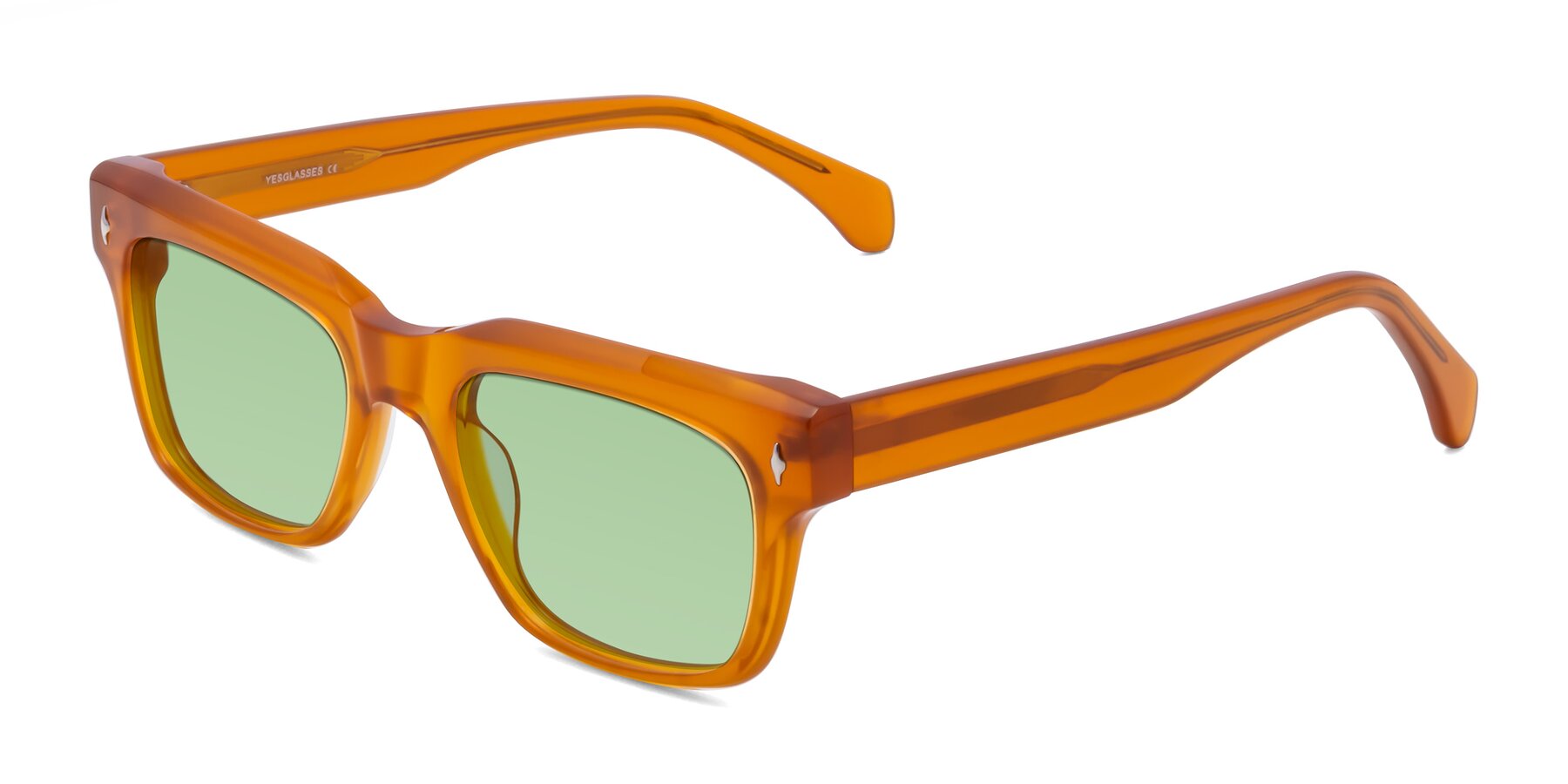 Angle of Forbes in Pumpkin with Medium Green Tinted Lenses