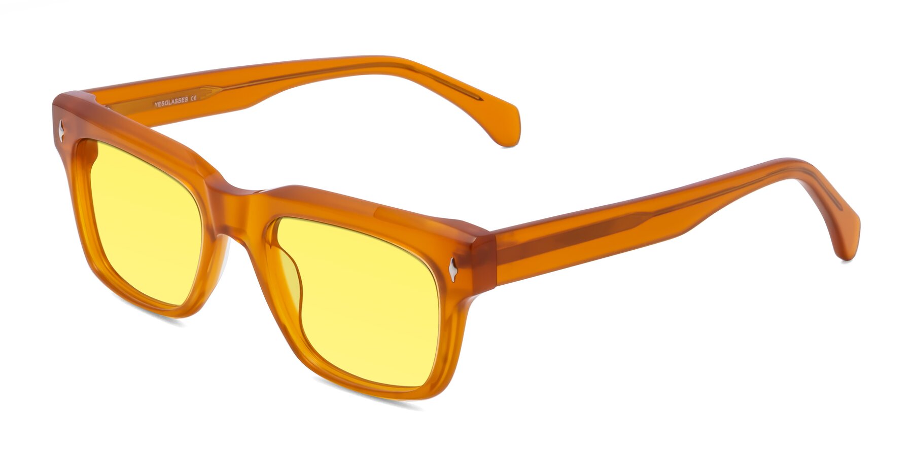 Angle of Forbes in Pumpkin with Medium Yellow Tinted Lenses