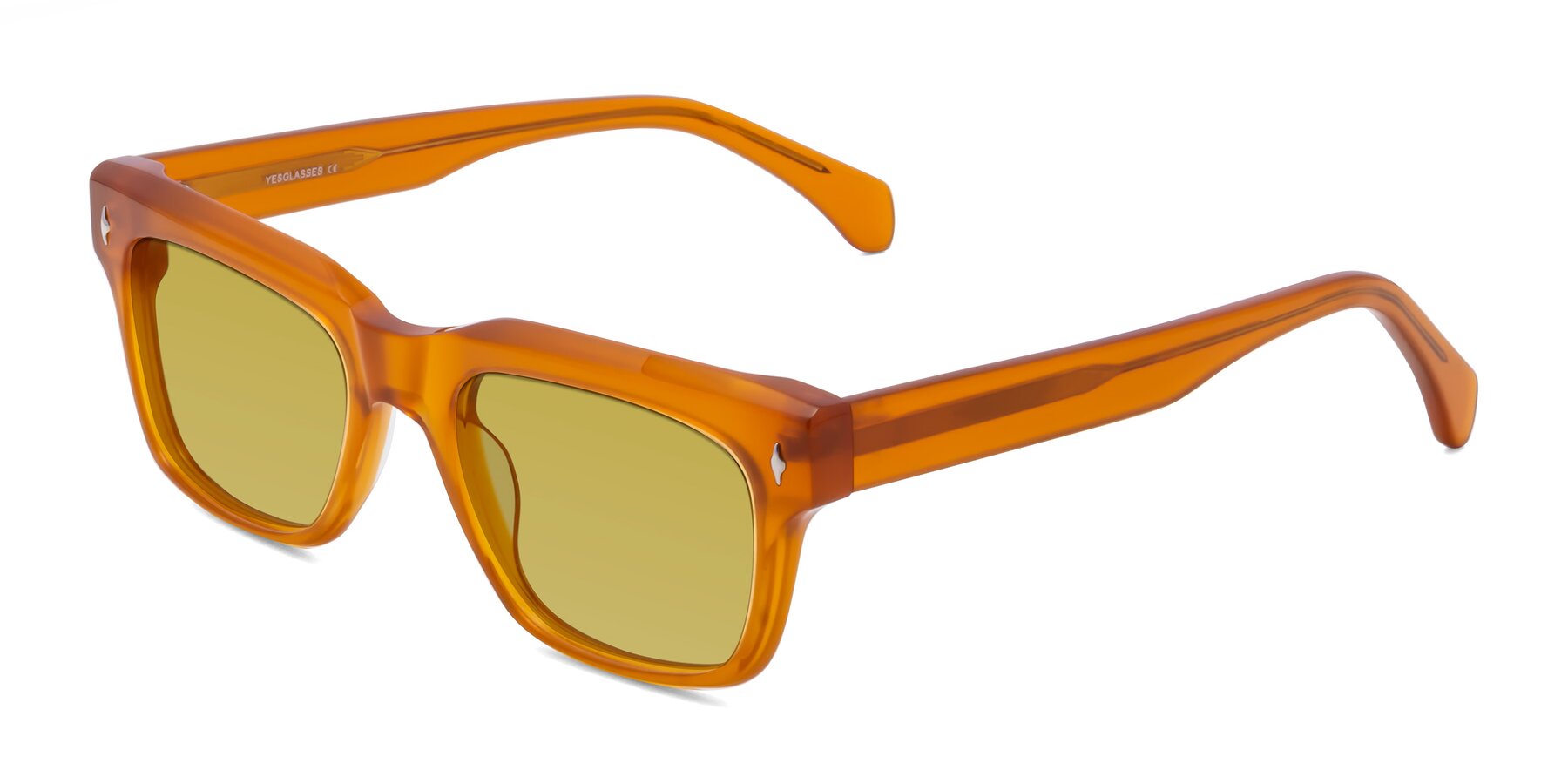 Angle of Forbes in Pumpkin with Champagne Tinted Lenses