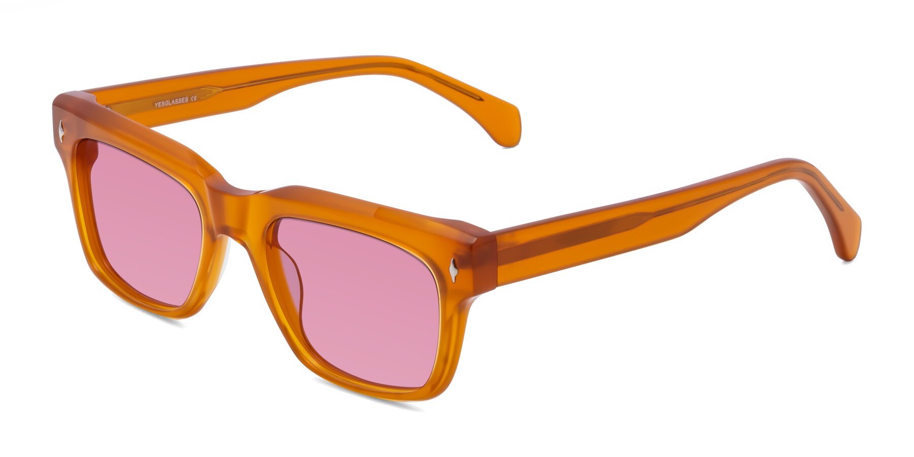 Angle of Forbes in Pumpkin with Medium Wine Tinted Lenses