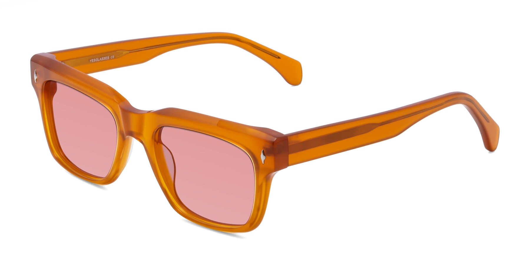 Angle of Forbes in Pumpkin with Medium Garnet Tinted Lenses