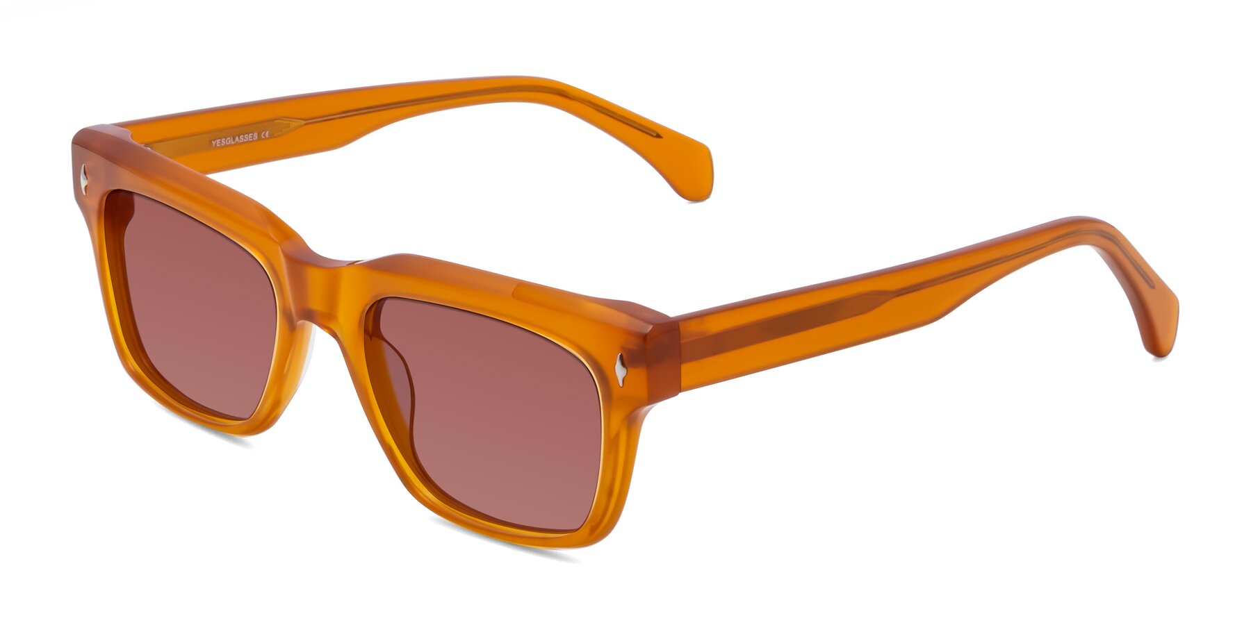 Angle of Forbes in Pumpkin with Garnet Tinted Lenses