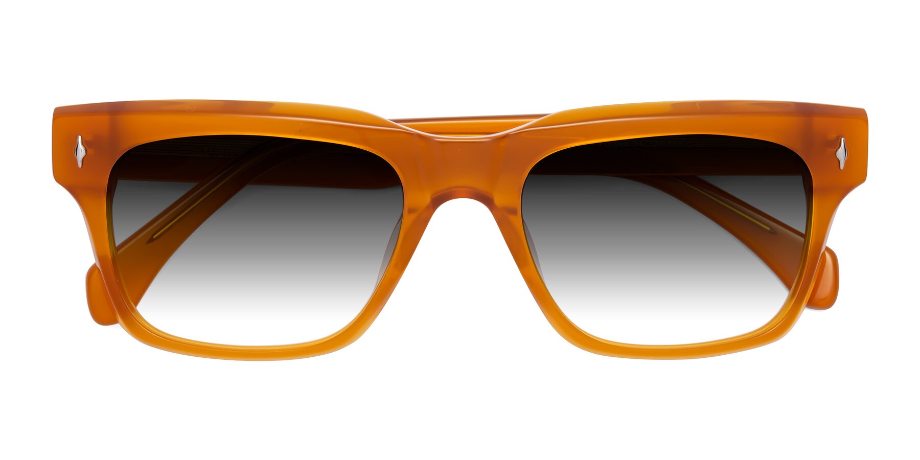 Folded Front of Forbes in Pumpkin with Gray Gradient Lenses