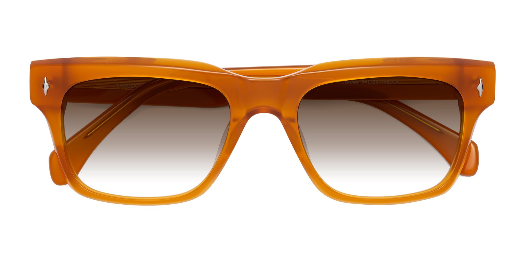 Folded Front of Forbes in Pumpkin with Brown Gradient Lenses