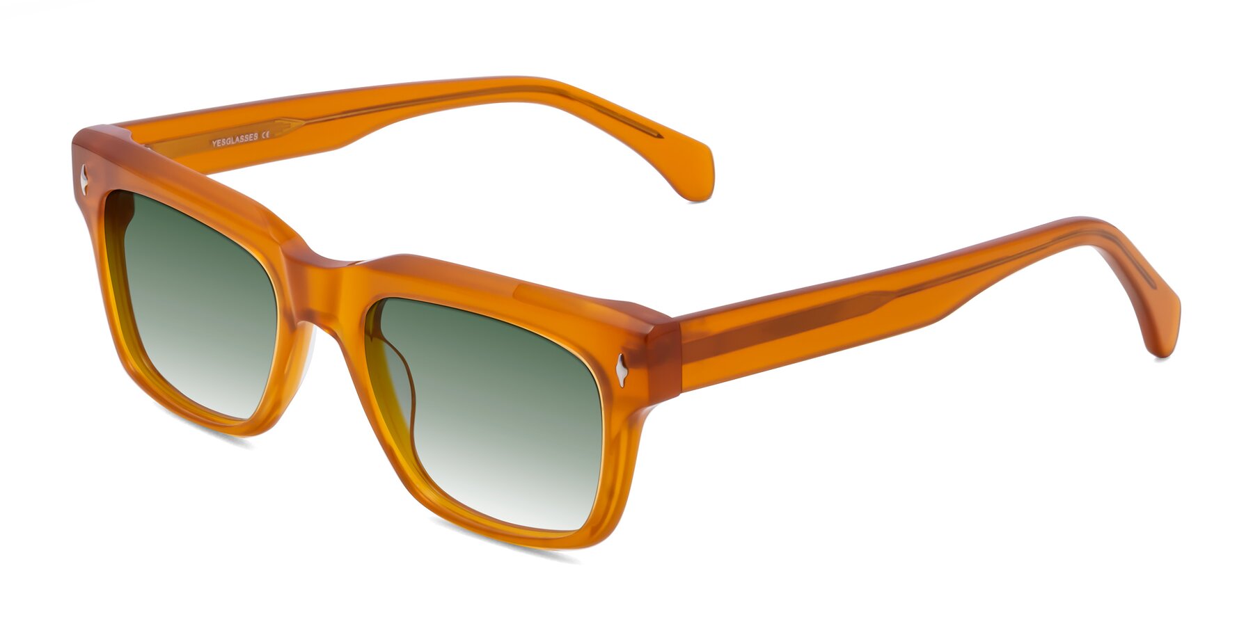 Angle of Forbes in Pumpkin with Green Gradient Lenses