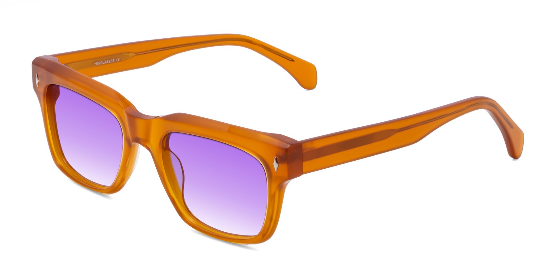 Angle of Forbes in Pumpkin with Purple Gradient Lenses