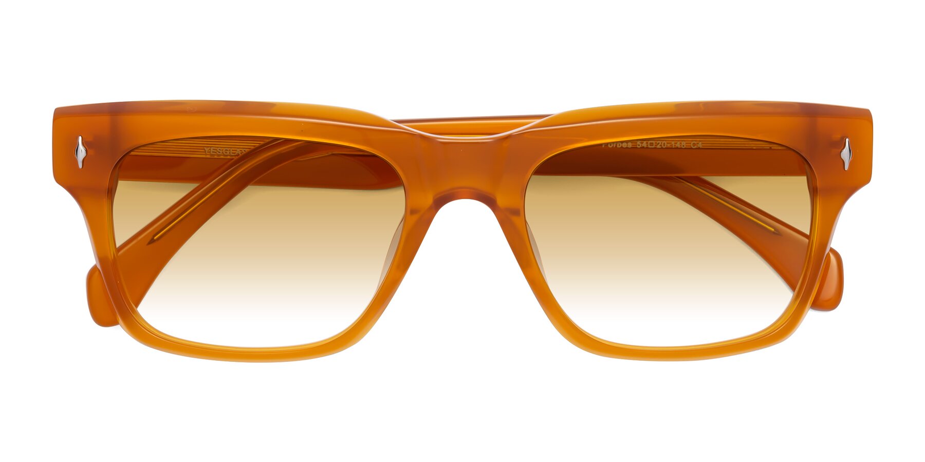 Folded Front of Forbes in Pumpkin with Champagne Gradient Lenses