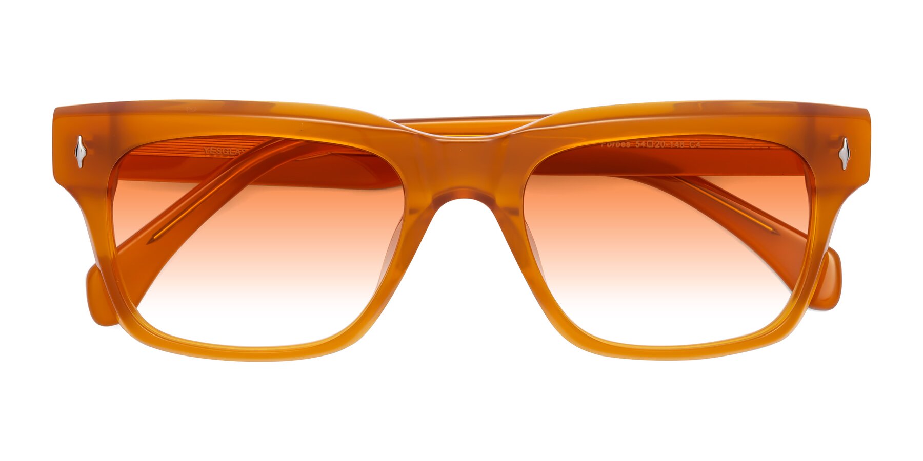 Folded Front of Forbes in Pumpkin with Orange Gradient Lenses