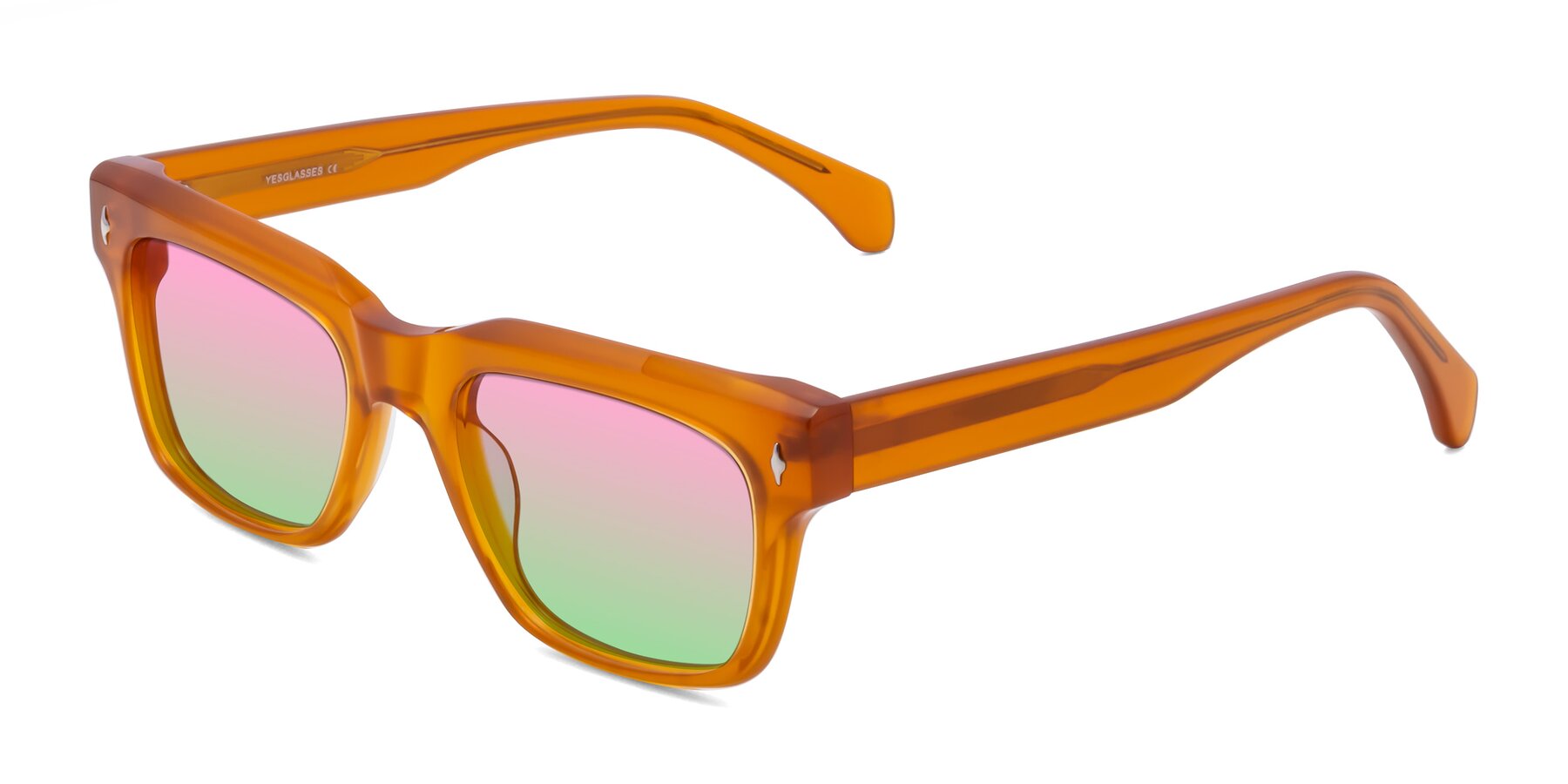 Angle of Forbes in Pumpkin with Pink / Green Gradient Lenses