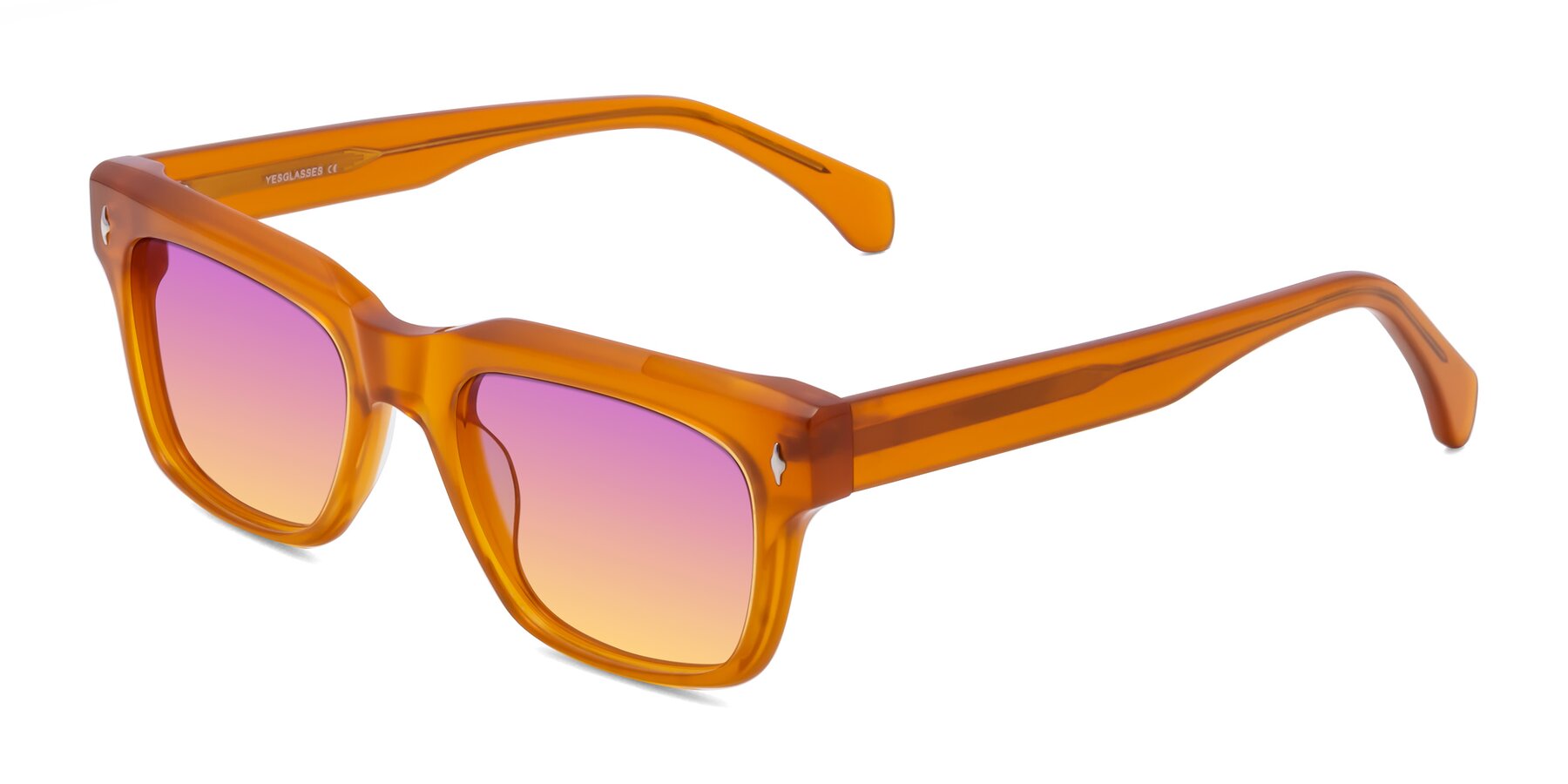 Angle of Forbes in Pumpkin with Purple / Yellow Gradient Lenses