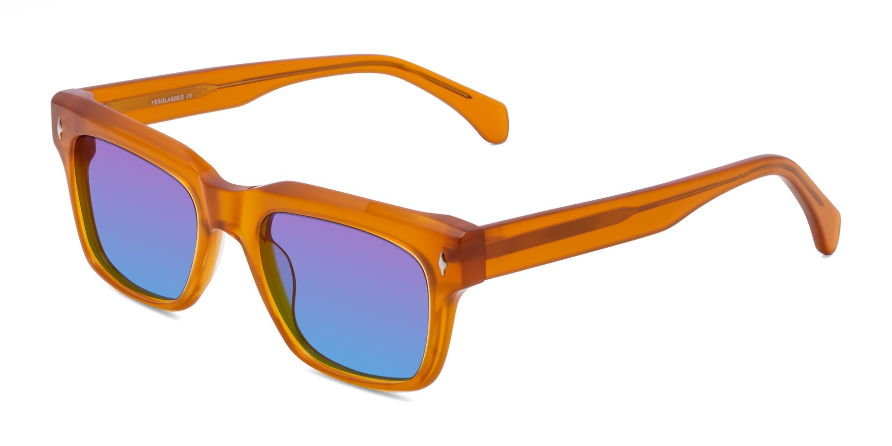 Angle of Forbes in Pumpkin with Purple / Blue Gradient Lenses