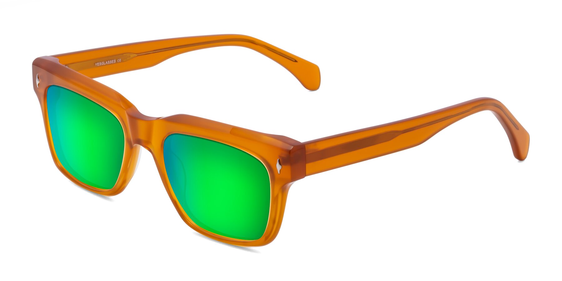 Angle of Forbes in Pumpkin with Green Mirrored Lenses