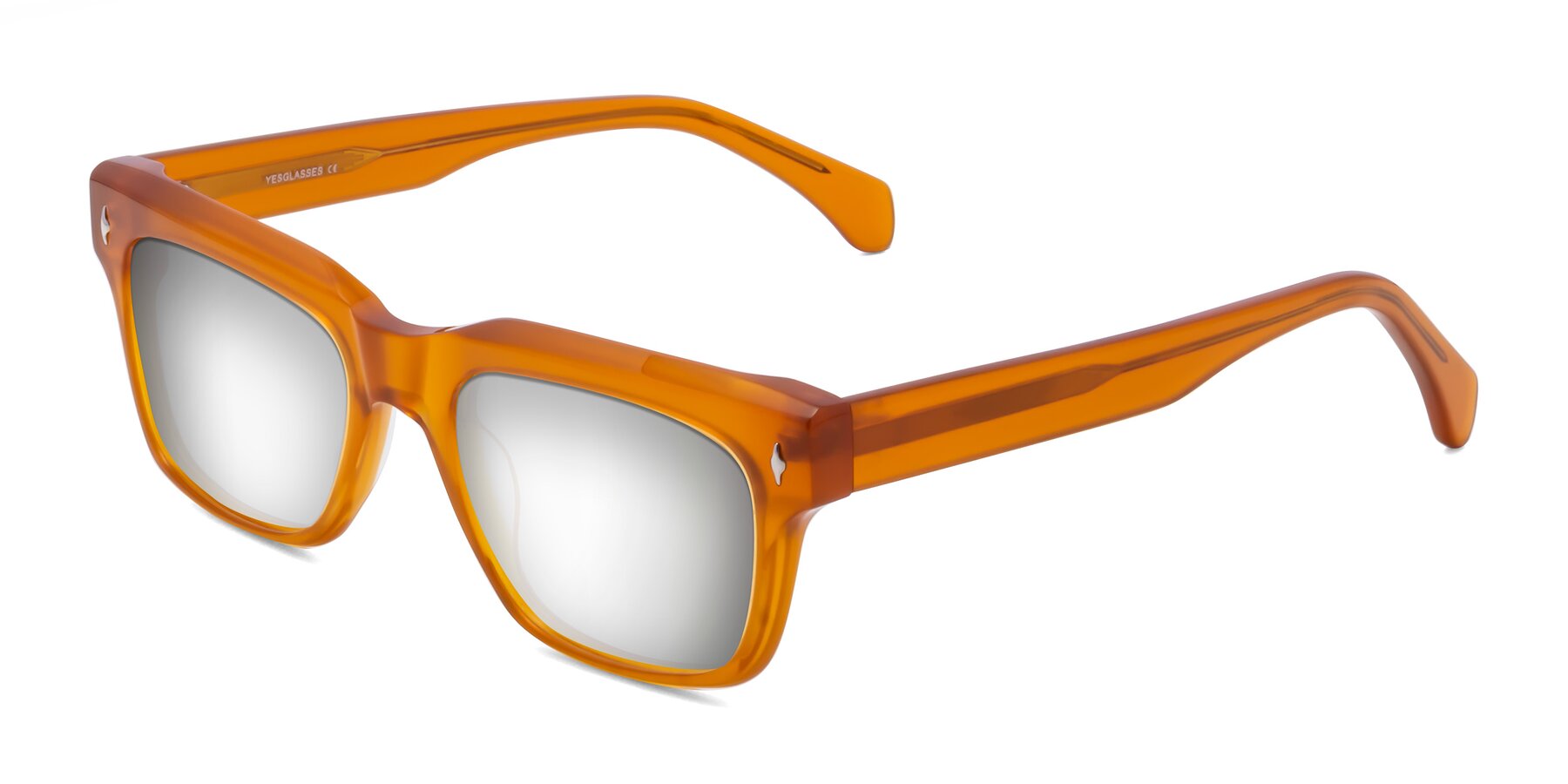 Angle of Forbes in Pumpkin with Silver Mirrored Lenses