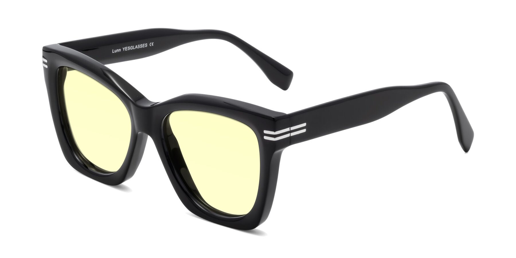 Angle of Lunn in Black with Light Yellow Tinted Lenses