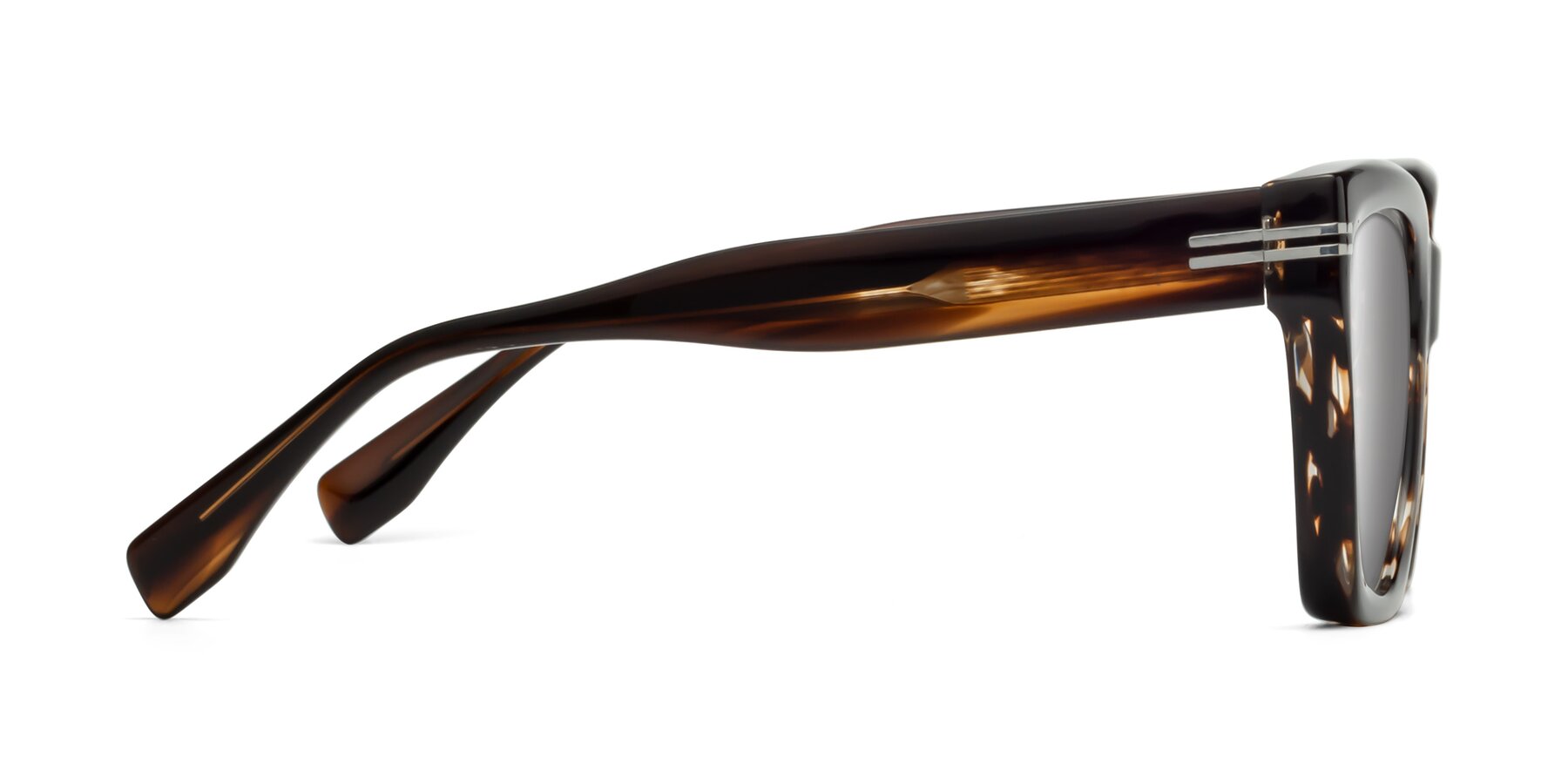 Side of Lunn in Brown with Silver Mirrored Lenses