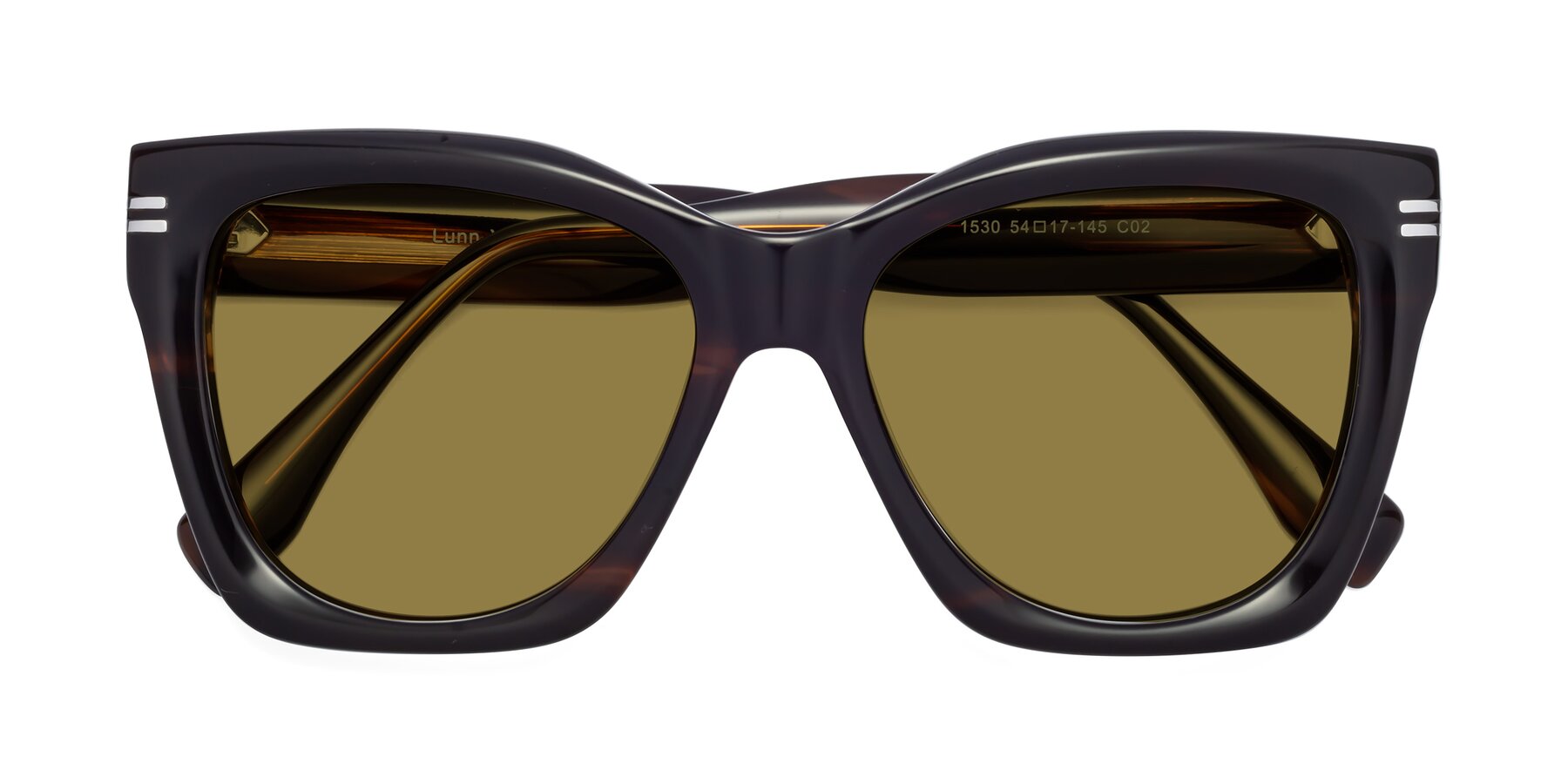 Folded Front of Lunn in Brown with Brown Polarized Lenses