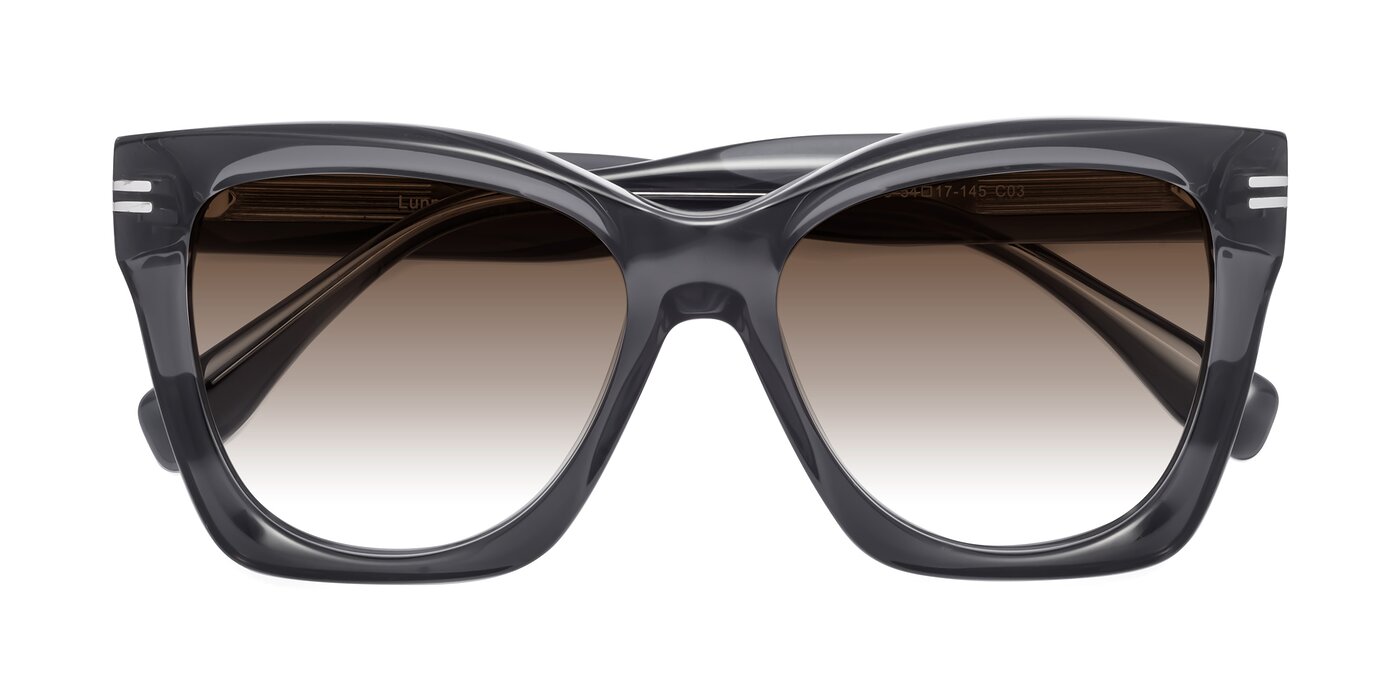 Lunn - Translucent Gray Gradient Sunglasses