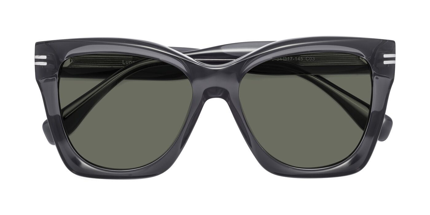 Lunn - Translucent Gray Polarized Sunglasses