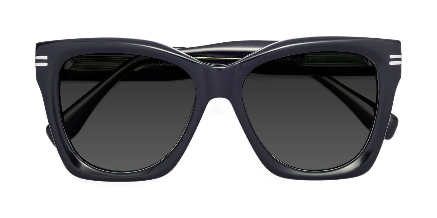 Lunn - Black / Green Tinted Sunglasses