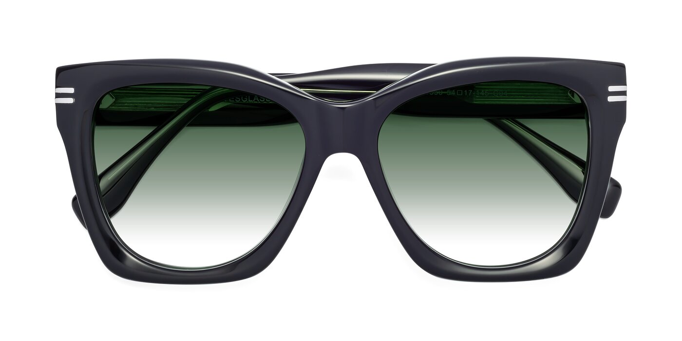 Lunn - Black / Green Gradient Sunglasses