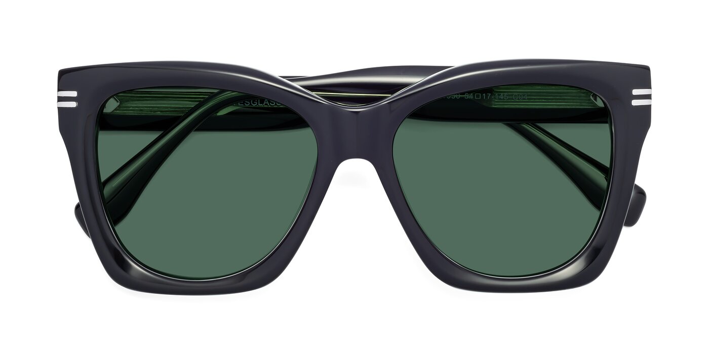Lunn - Black / Green Polarized Sunglasses