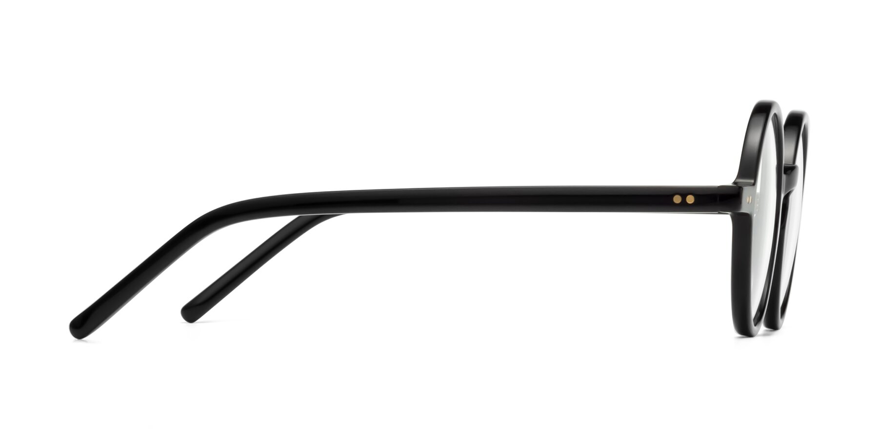 Side of Oakes in Black with Clear Eyeglass Lenses