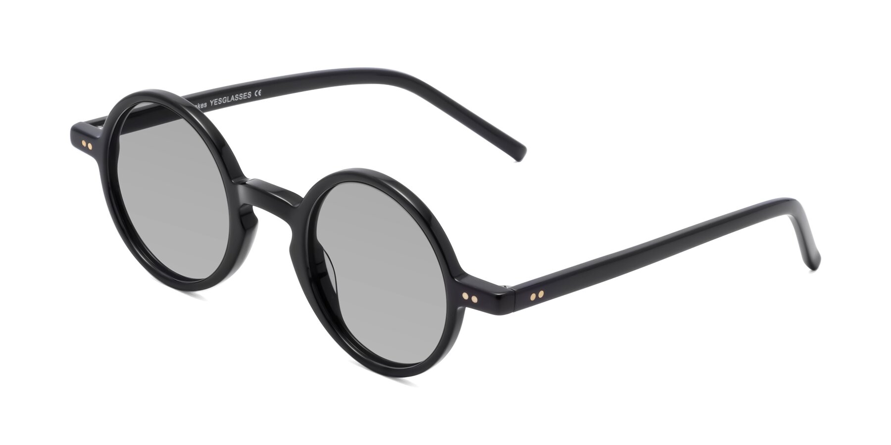 Angle of Oakes in Black with Light Gray Tinted Lenses
