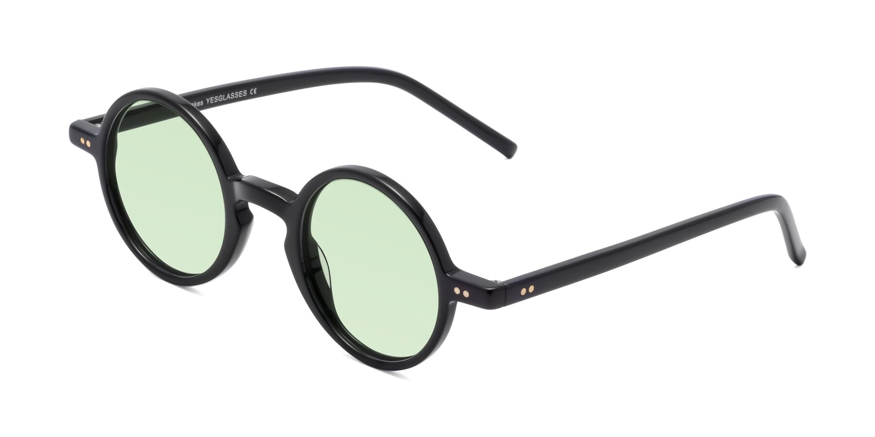 Angle of Oakes in Black with Light Green Tinted Lenses