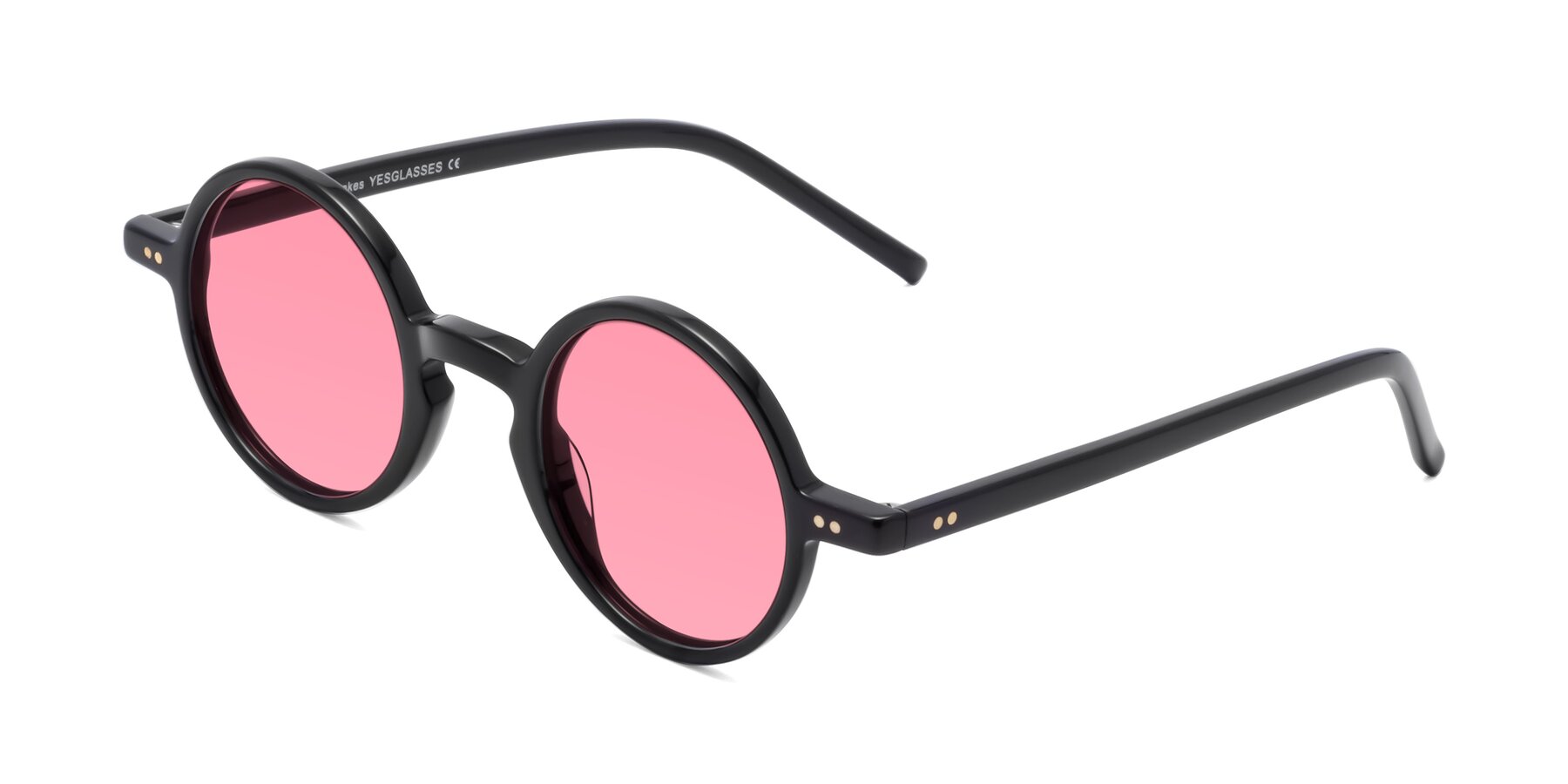 Angle of Oakes in Black with Pink Tinted Lenses