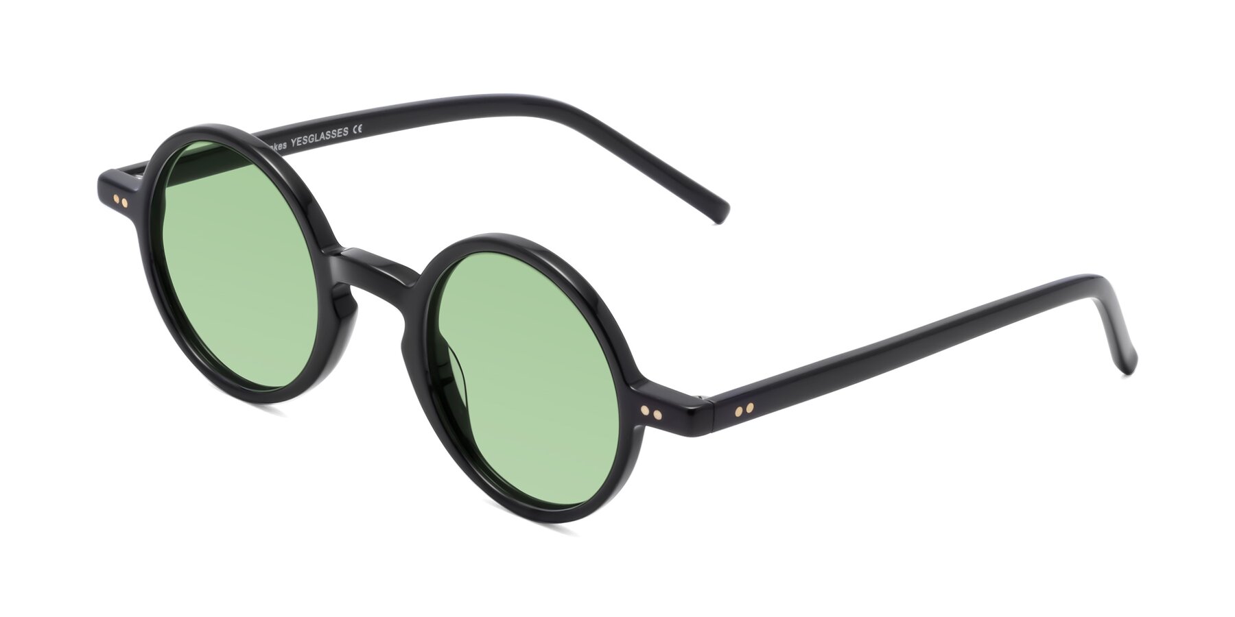 Angle of Oakes in Black with Medium Green Tinted Lenses