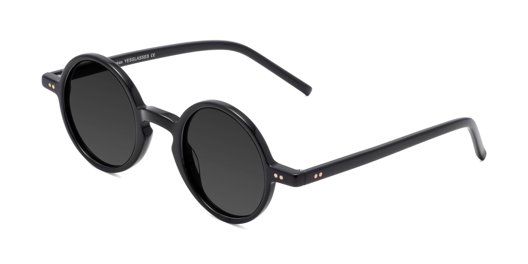 Angle of Oakes in Black with Gray Tinted Lenses