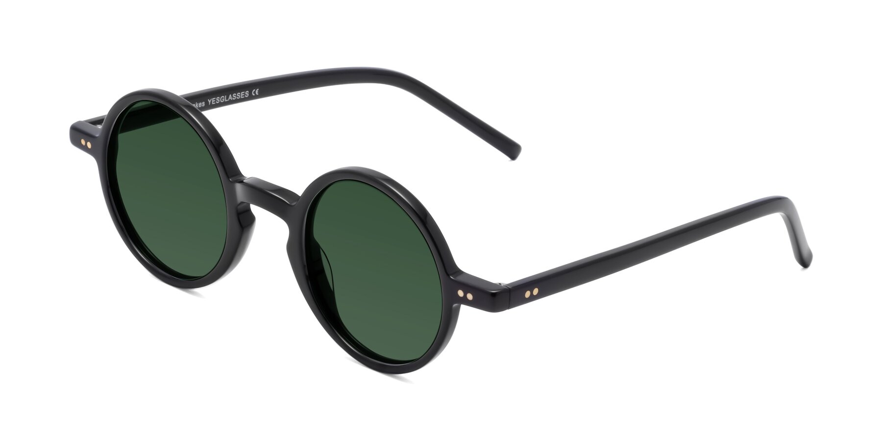 Angle of Oakes in Black with Green Tinted Lenses