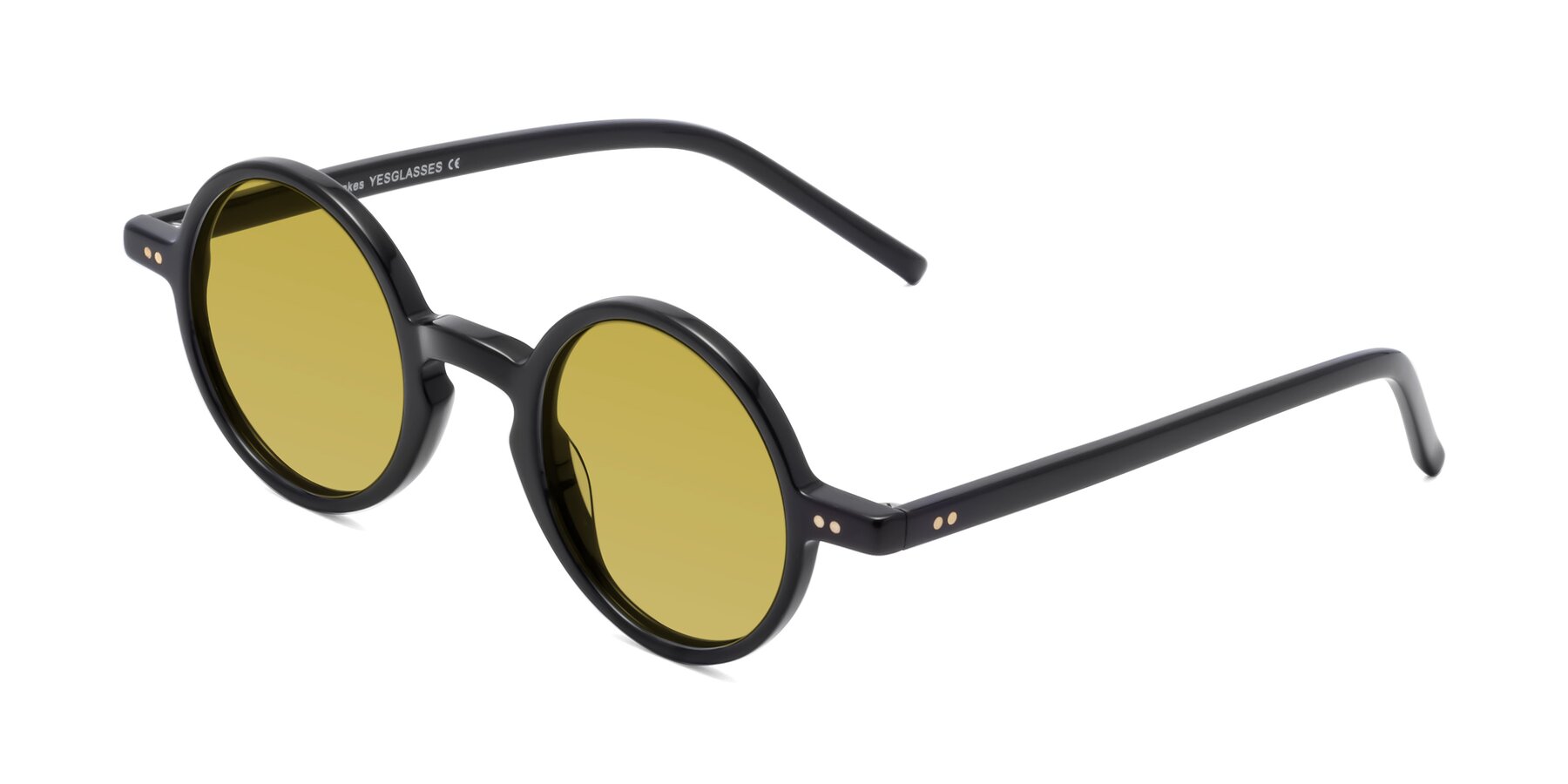 Angle of Oakes in Black with Champagne Tinted Lenses