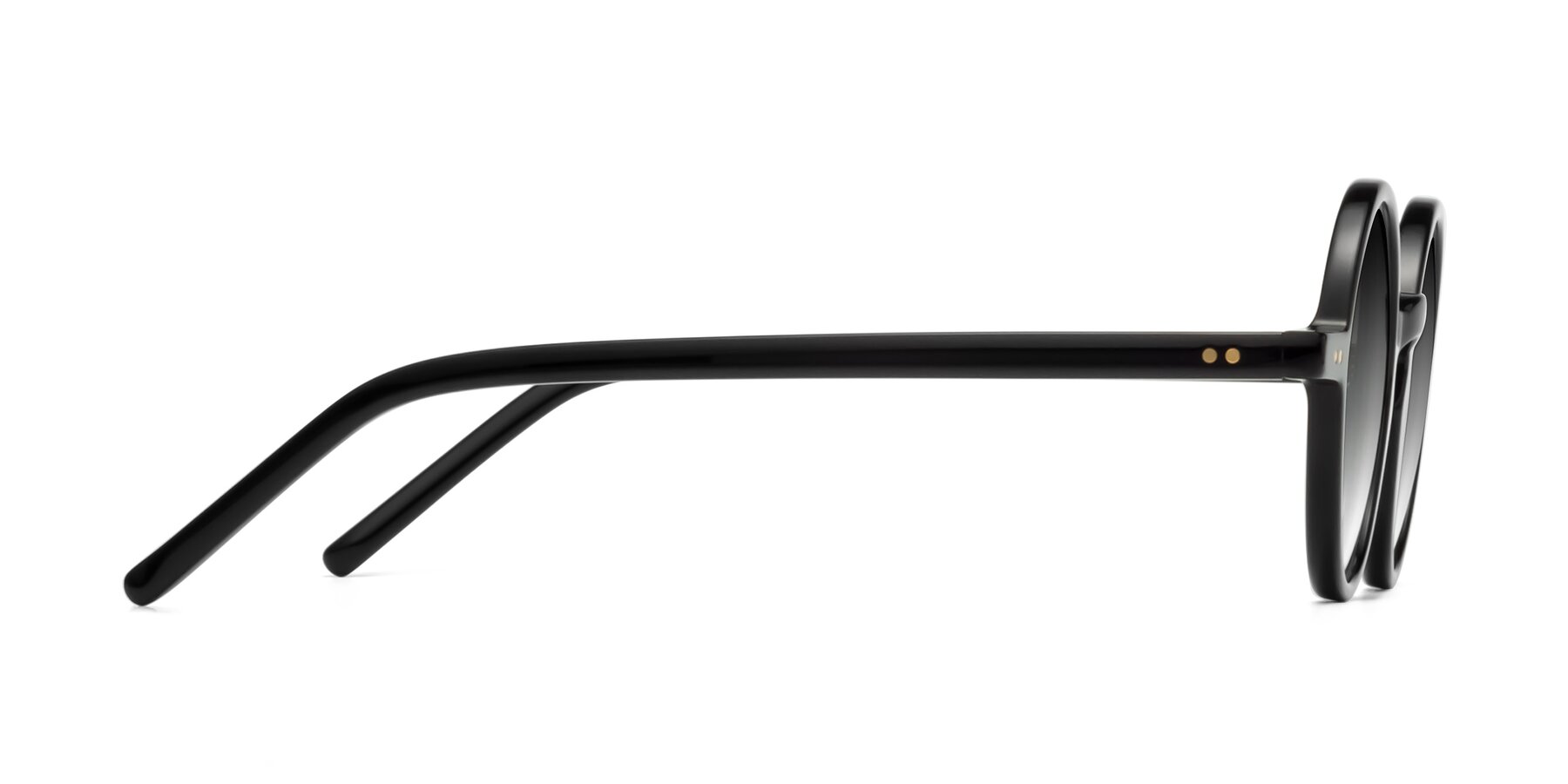 Side of Oakes in Black with Gray Gradient Lenses