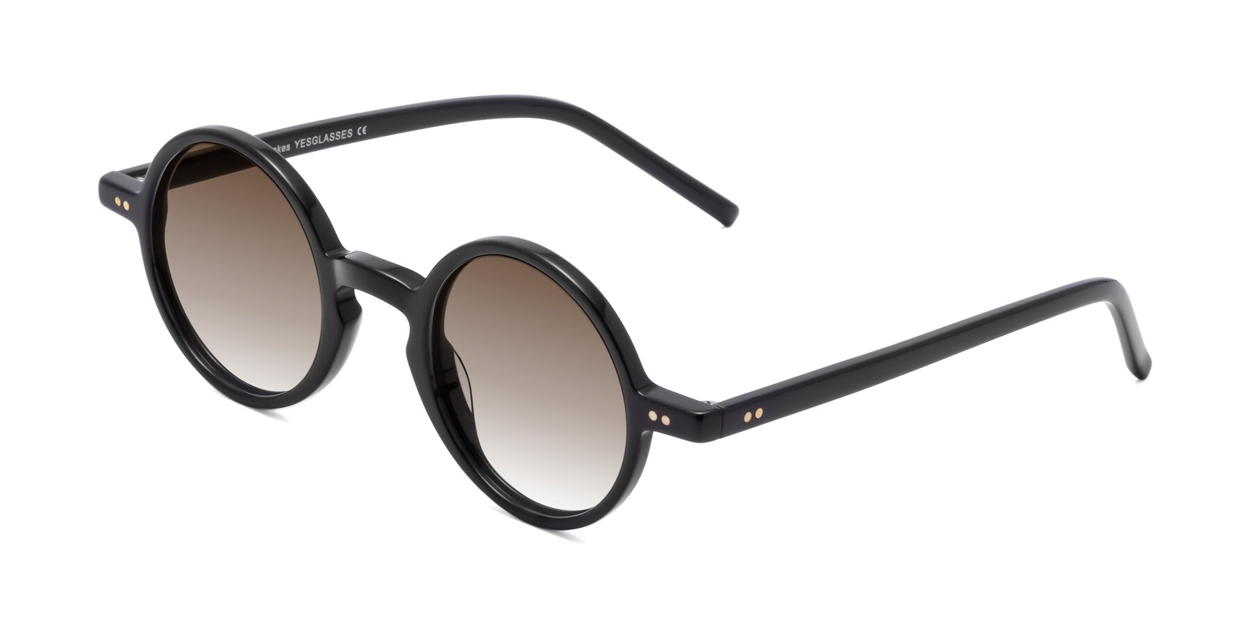 Angle of Oakes in Black with Brown Gradient Lenses