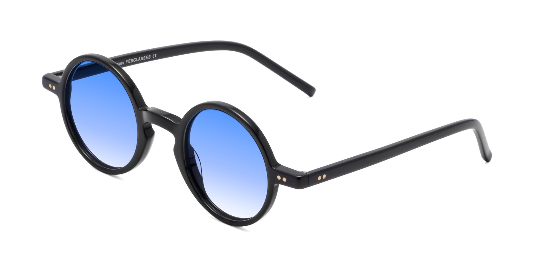 Angle of Oakes in Black with Blue Gradient Lenses