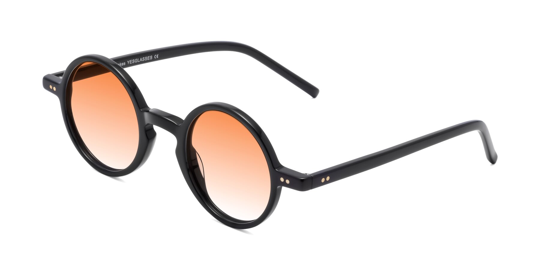 Angle of Oakes in Black with Orange Gradient Lenses