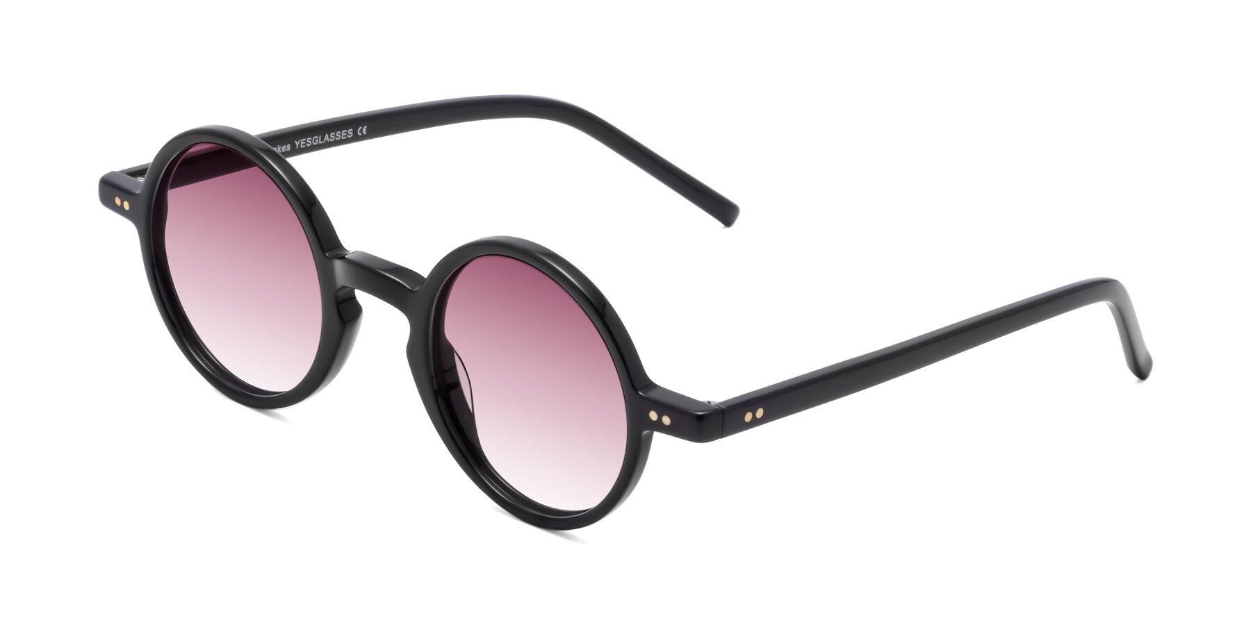 Angle of Oakes in Black with Wine Gradient Lenses