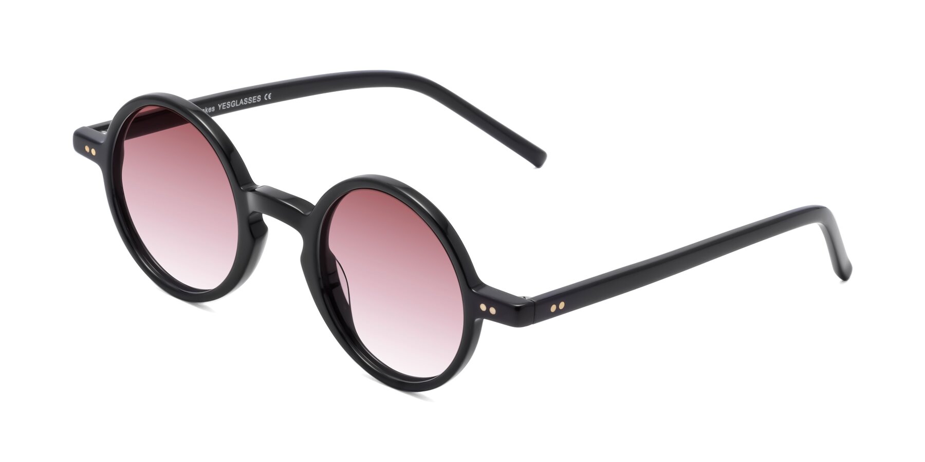 Angle of Oakes in Black with Garnet Gradient Lenses