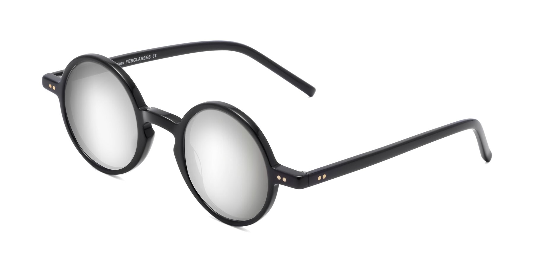 Angle of Oakes in Black with Silver Mirrored Lenses